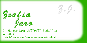 zsofia jaro business card